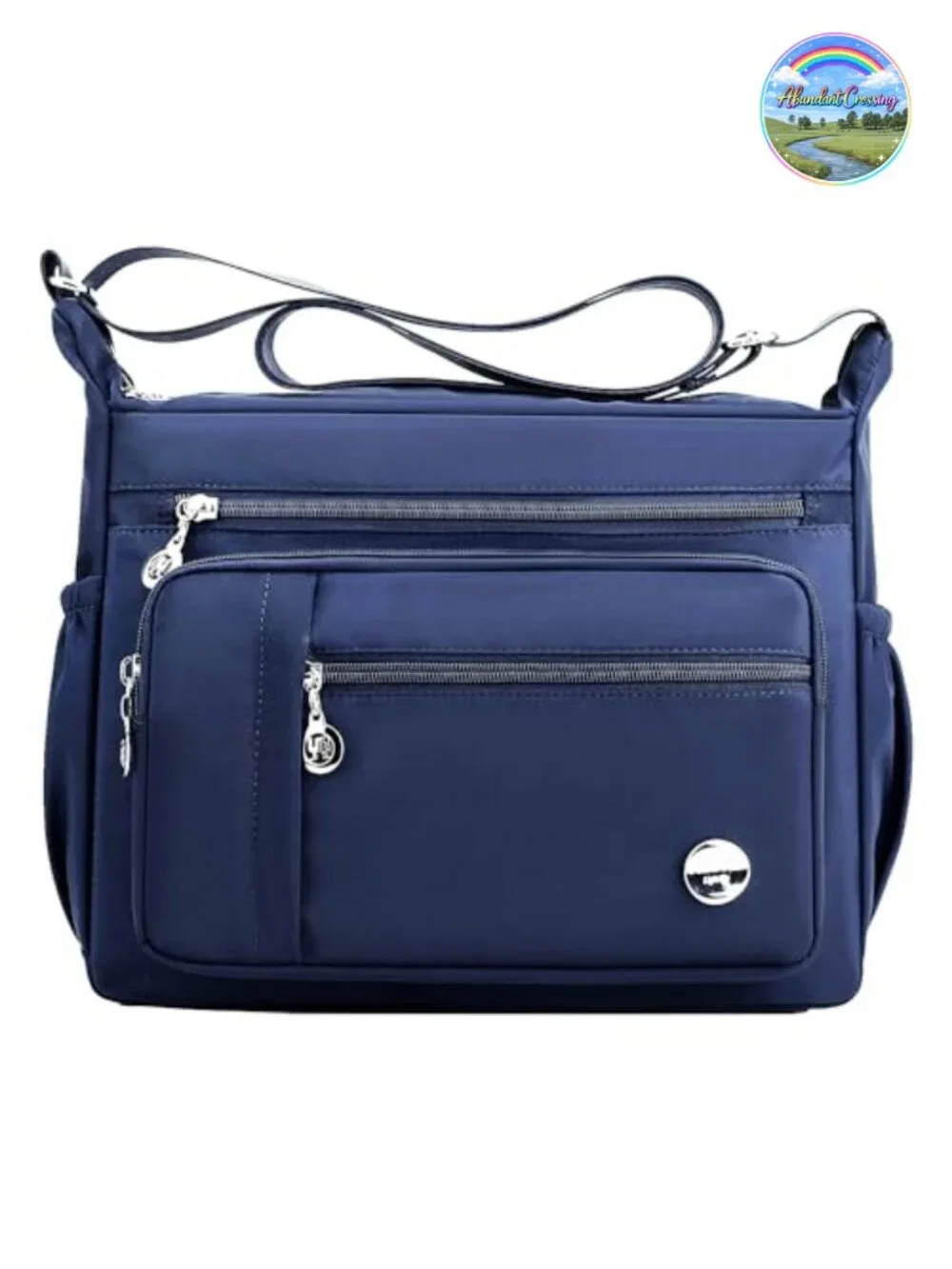 Lightweight Nylon Satchel Handbag Crossbody Tote with Multiple Pockets